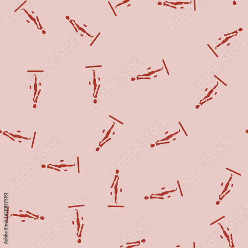 Vászonkép arnold press fitness exercise arm glyph vector seamless pattern
