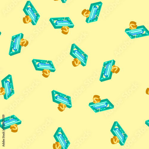 Принти на полотні undermount sink isometric seamless pattern