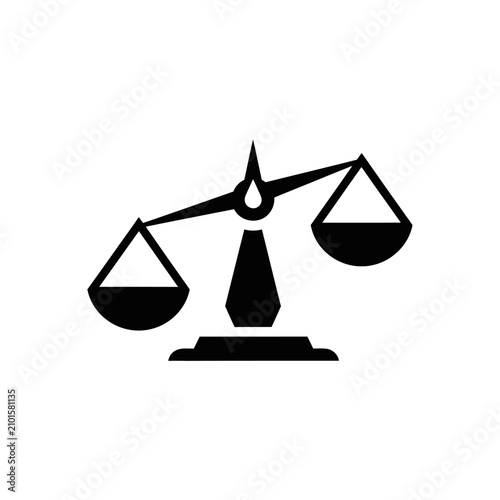 Scales of Justice Symbol Icon Vector Art