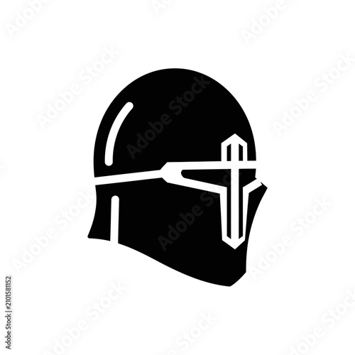 Sci-Fi Warrior Helmet Icon, Futuristic Warrior Mask, Space Soldier Headgear