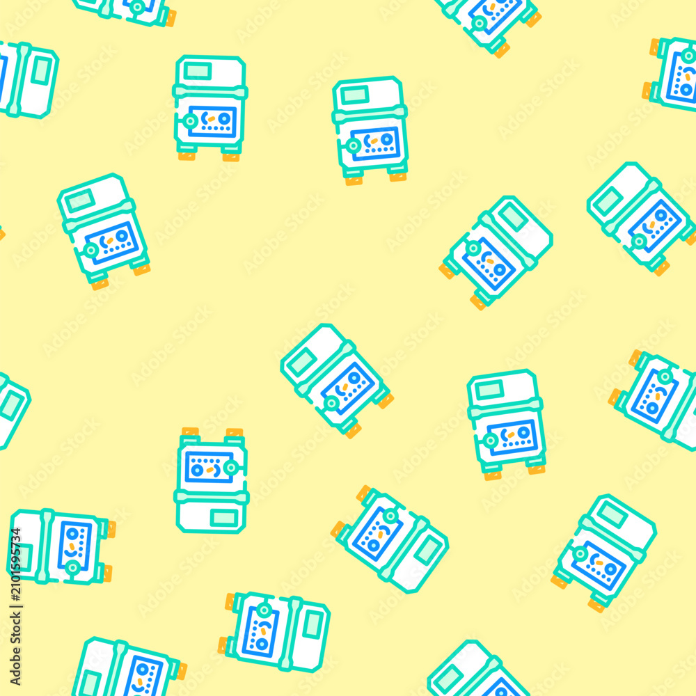Fototapeta premium meter gas service vector seamless pattern meter gas service sign illustration