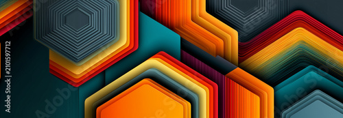 multicolor effect technology banner with glowing lights, abstract futuristic multicolor gradient background, colorful digital technology backdrop with vibrant glowing light effects