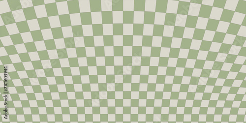 Sage green and cream checkered pattern vector background. Classic seamless chessboard grid texture grid backdrop for modern minimalist fabric, wallpaper, wrapping paper design
