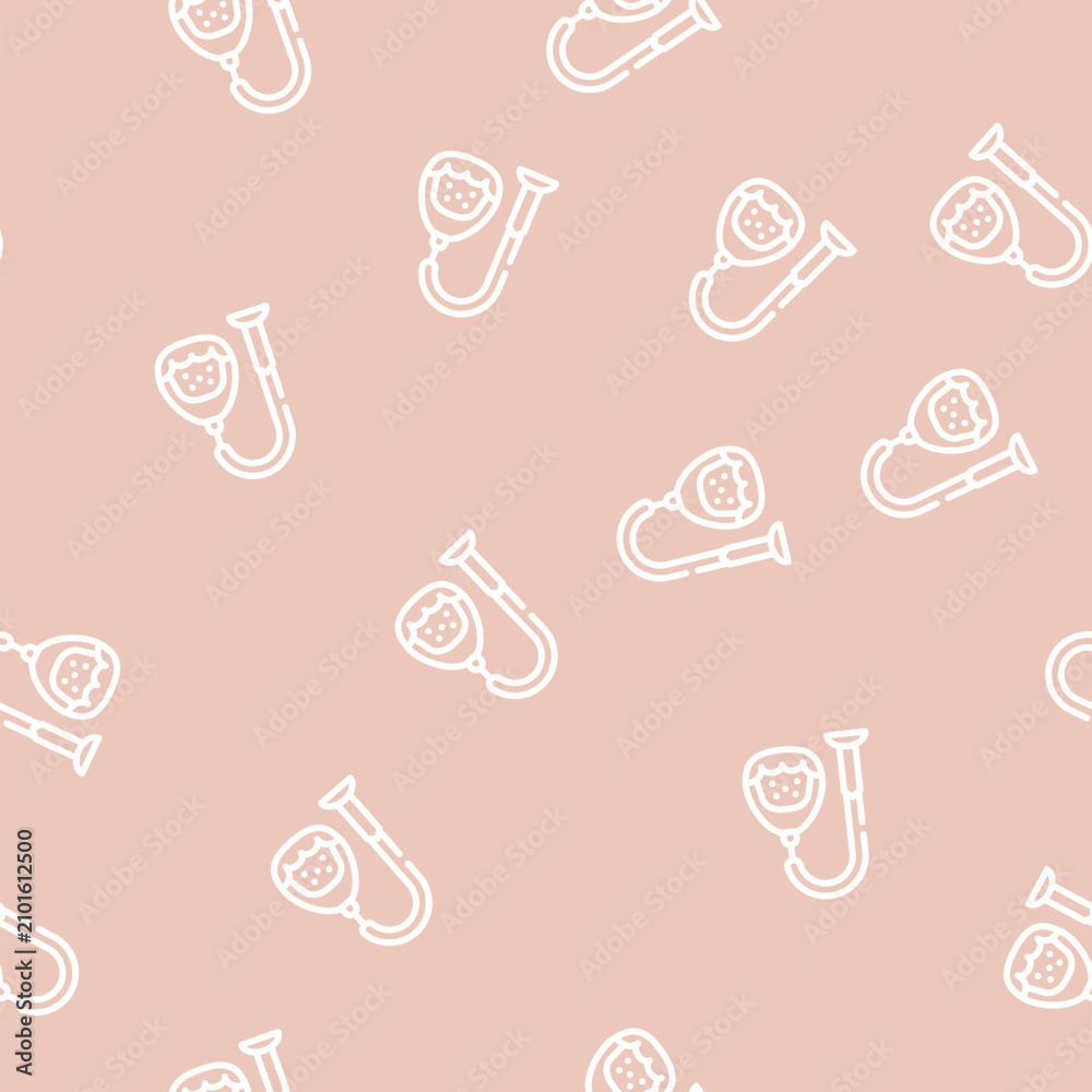 Obraz premium hanging chair design furniture line seamless pattern hanging chair design furniture thin line illustration
