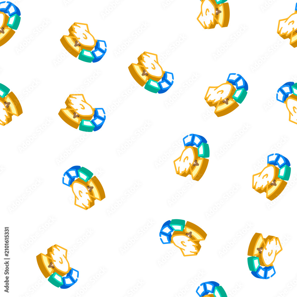 Fototapeta premium performance job isometric seamless pattern. performance job sign illustration