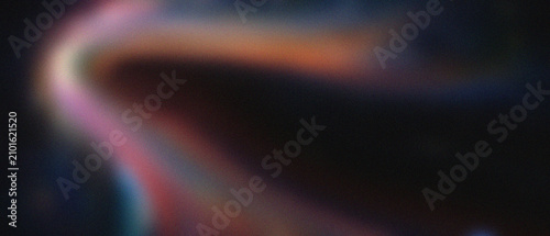 Fotografie Ethereal granulated cosmic light unfurls through deep space, blending soft magen