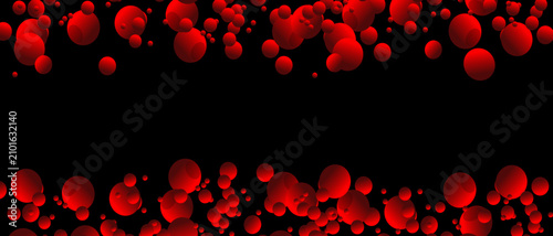 Obraz na plátne 3D red blood cells flowing through artery in medical animation