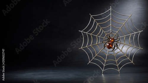 Spider Web Halloween Background with Premium Display