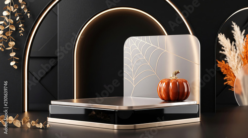 Luxury Podium Halloween Background with Premium Display