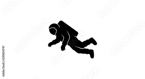 Foto Astronaut Silhouette Against White Background Space Exploration Graphic