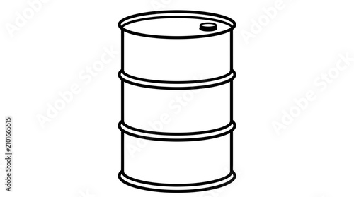 Industrial Metal Barrel Container Illustration