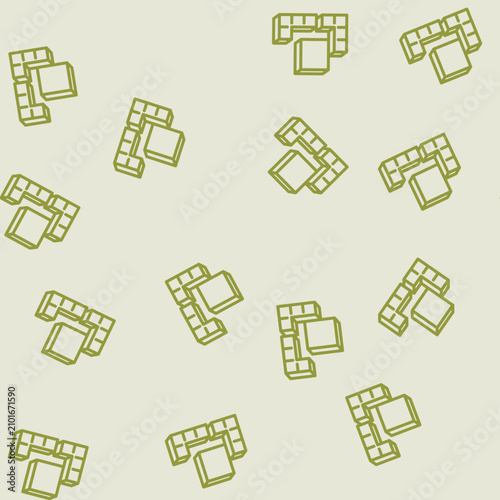 Konstfotografi modular components line seamless pattern modular components thin line illustrati