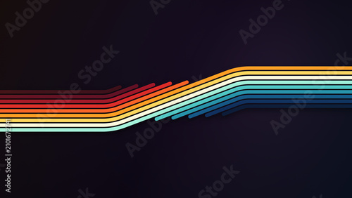 Foto Minimalist Abstract Illustration Featuring Vibrant Multicolored Parallel Lines S