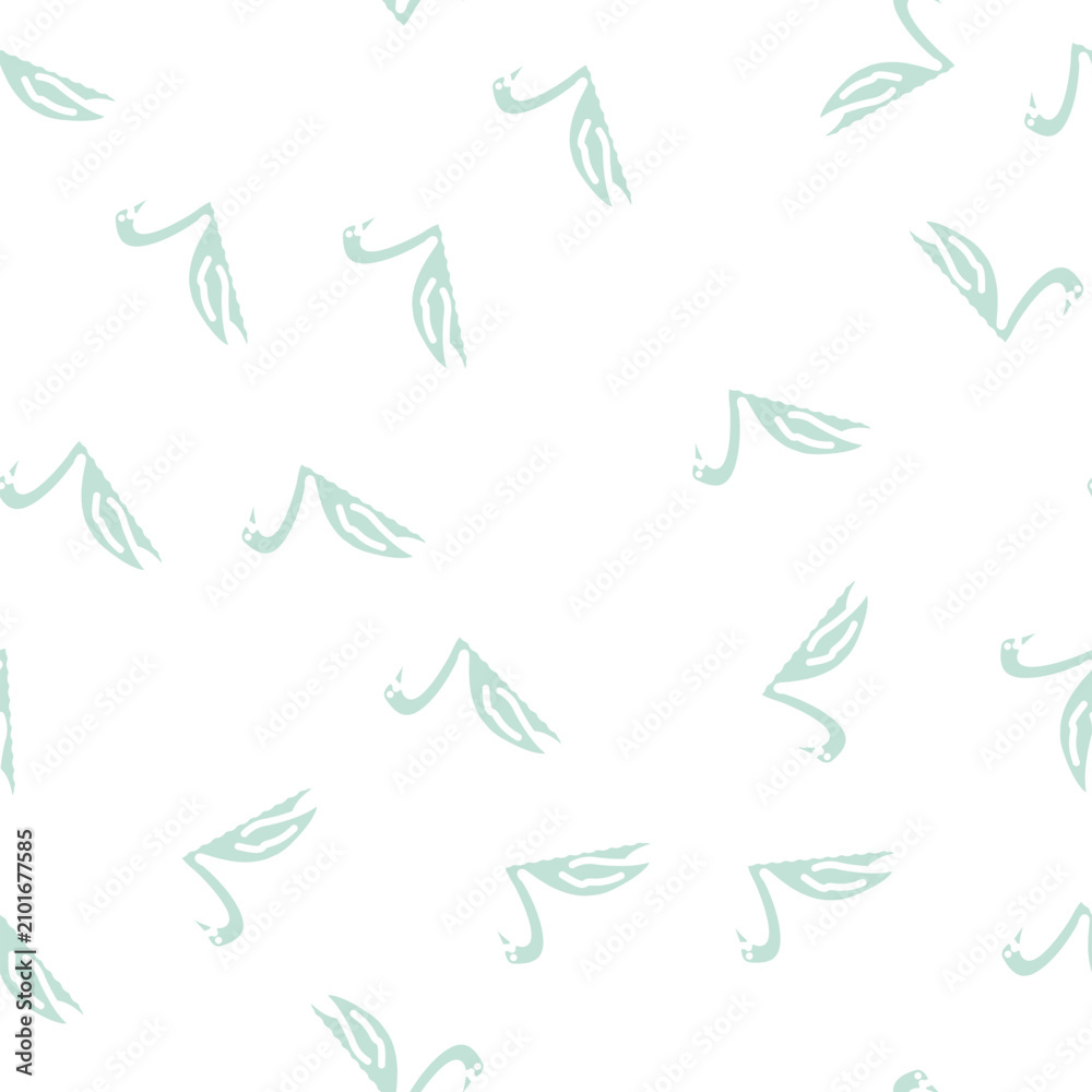 Fototapeta premium swan bird glyph vector seamless pattern. swan bird signthin illustration
