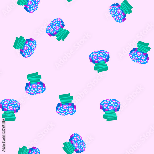 Konstfotografi gamma rays nuclear energy isometric seamless pattern