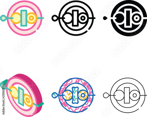 Foto vegetable designs barbeque color icon vector
