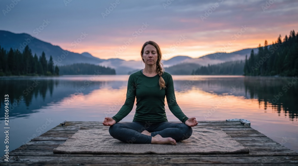 Fototapeta premium Mindful Breathing Outdoors