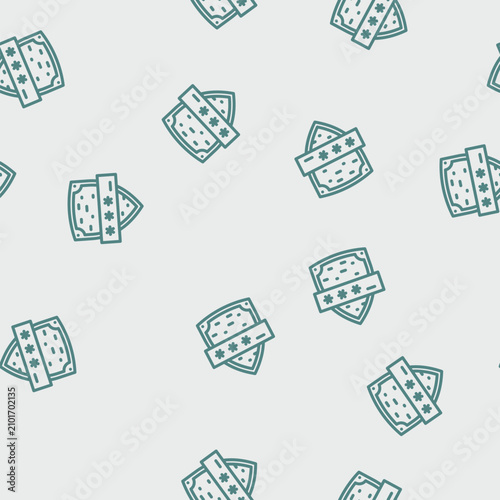 Canvas Print tamper proof line seamless pattern tamper proof thin line illustration