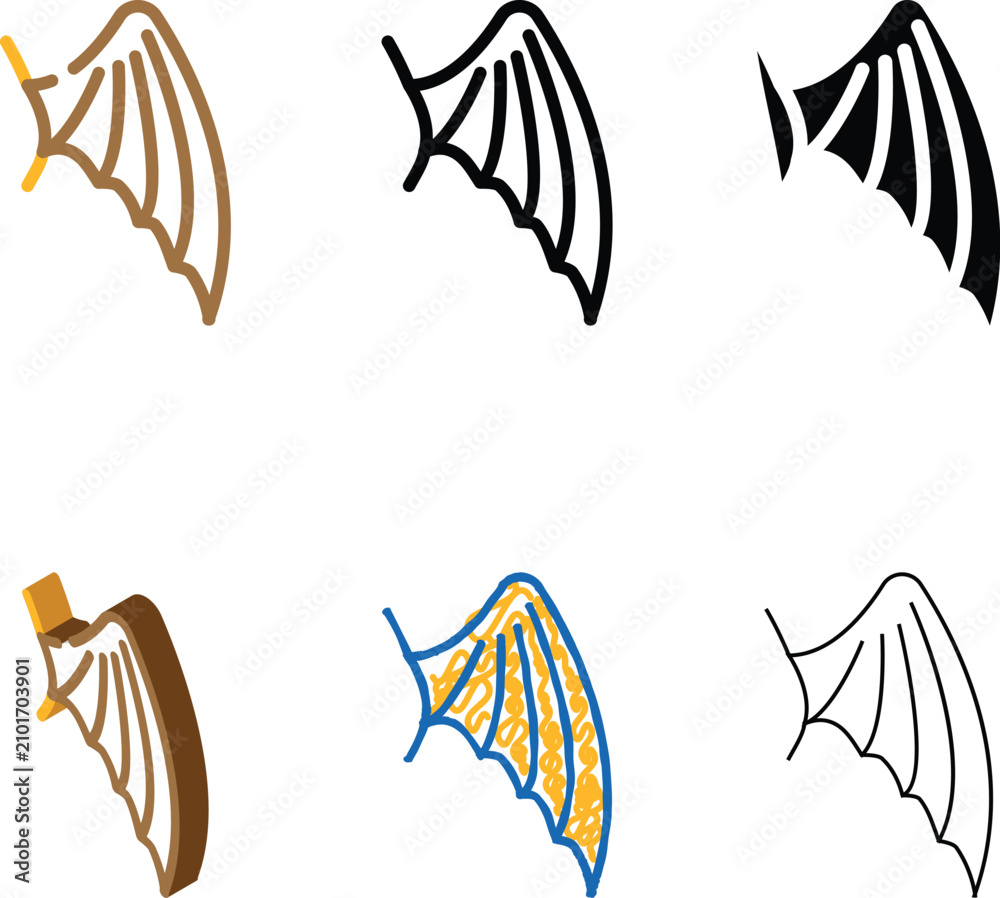 Fototapeta premium vampire range wing color icon vector. vampire wing sign. isolated symbol illustration