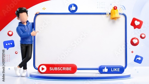 Social Media Engagement Concept with 3D Animator