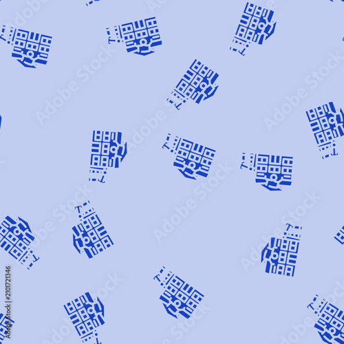Quadro su tela oil refinery school chemical pollution glyph vector seamless pattern