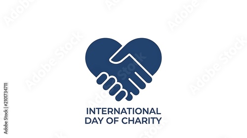 International day of charity handshake heart symbol for donations philanthropy