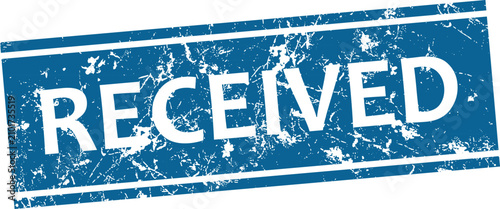 Cuadro en lienzo Distressed red 'received' stamp confirmation seal for documents and shipping not