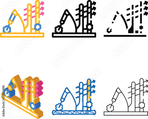Photos arrow thrower color icon vector