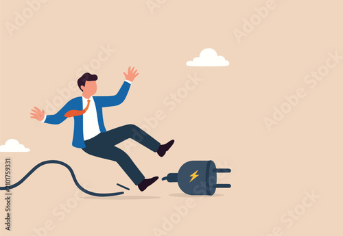 Bild auf Leinwand Failure or mistake, accident or surprise problem that impact business concept, c