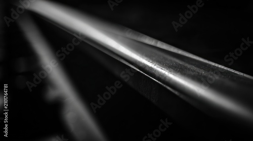 Abstract metallic lines with contrasting highlights and shadows composition