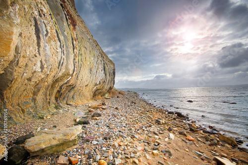 Hanklit cliffs by the Limfjord, Denmark