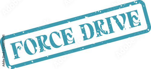 Quadro su tela Authentic Blue Grunge Force Drive Stamp Representing Momentum and Propulsive Ene