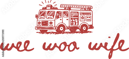 Fotografie Wee woo wife svg