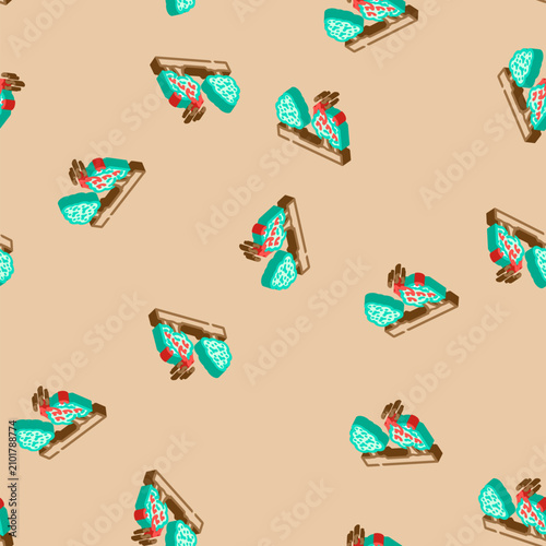 Фотография firebreak line wildfire disaster isometric seamless pattern
