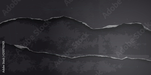 Dark paper texture with torn paper edges background material abstract creative artistic horizontal cardstock wallpaper distressed structure composition minimalist monochrome