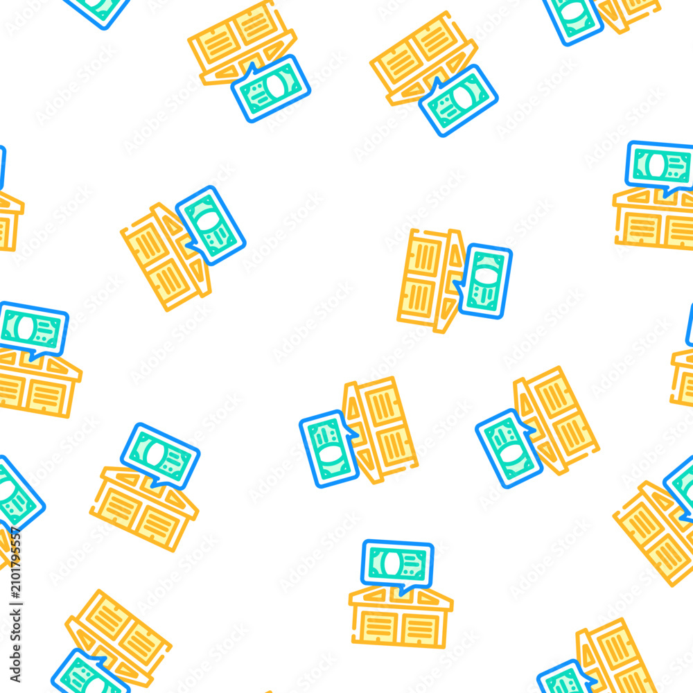 Fototapeta premium warehouse goods vector seamless pattern warehouse goods sign illustration