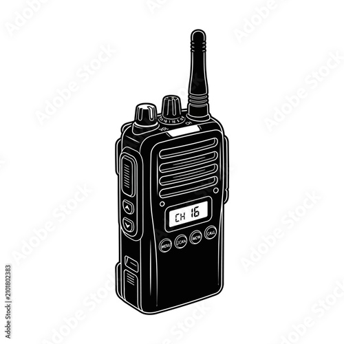 Two-way radio walkie talkie device icon.