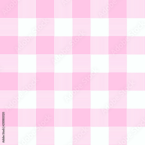 Pink Checkerboard Pattern with Vertical and Horizontal Stripes