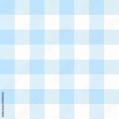 Baby Blue Checkerboard Pattern with Vertical and Horizontal Stripes