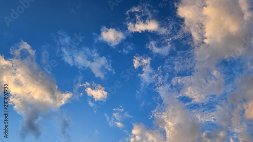 Beautiful sky landscape with clouds and sunlight