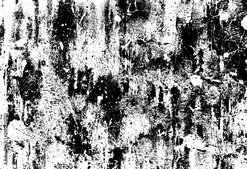 Fotografie Black and White Distressed Grunge Texture Background with Worn Paint, Peeling Su