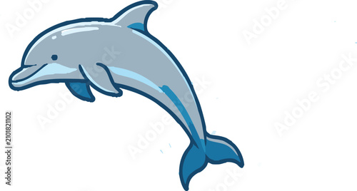Photography Dolphin jumping out of blue sea water for summer ocean travel background