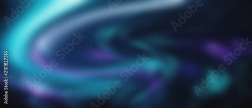 Vászonkép Profound granular abstract light undulates, merging deep ocean blues,  electric cyan, and subtle violet hues into a mesmerizing, diffuse texture