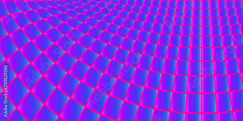 Abstract wave pattern in vibrant gradient of purple and blue