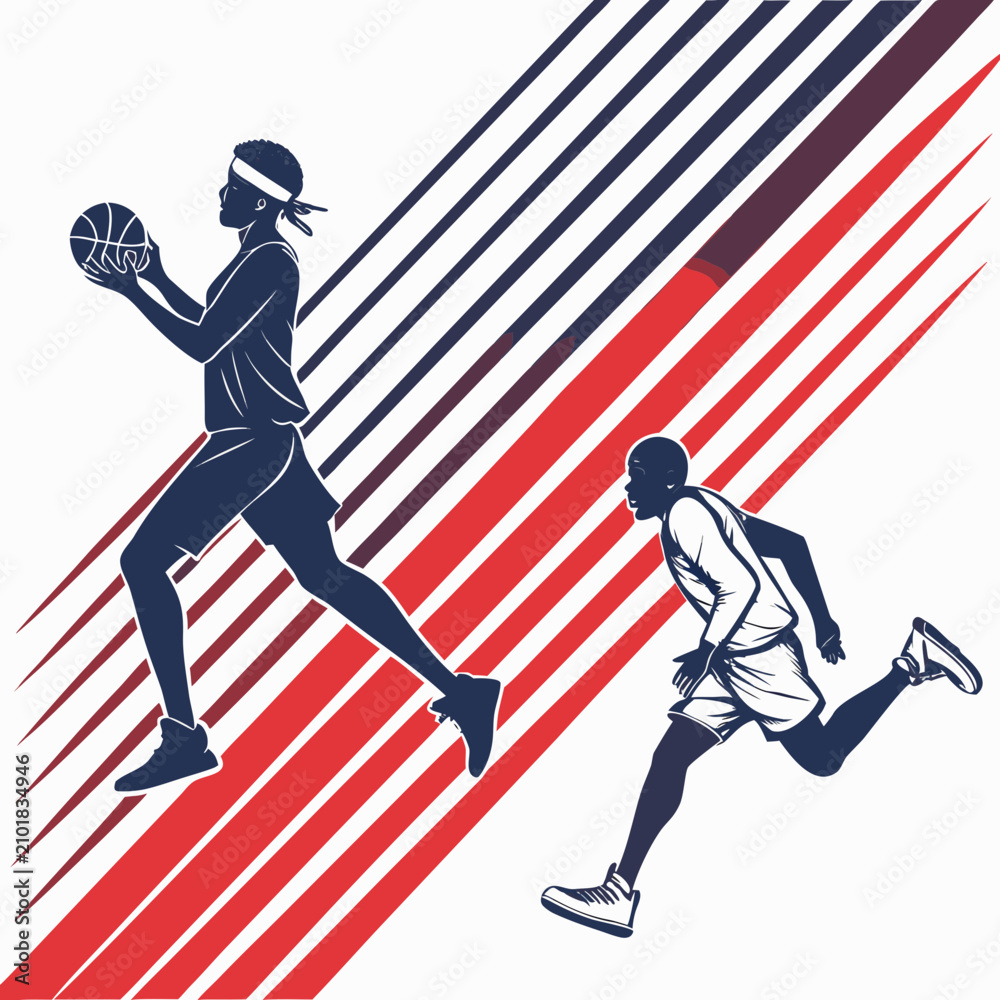 Obraz premium running man silhouette
