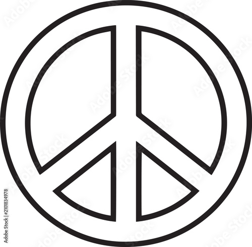 Minimalist Peace Sign Symbol