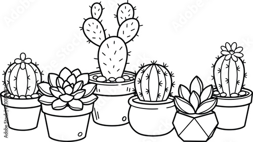 Cactus color page printable desert plant coloring sheet for adults kids