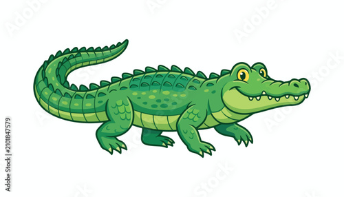 Canvastavla crocodile animal clipart vector illustration