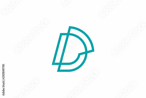 Letter D Signal or Radar Logo 