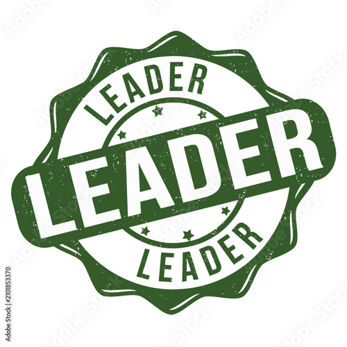 Leader grunge rubber stamp